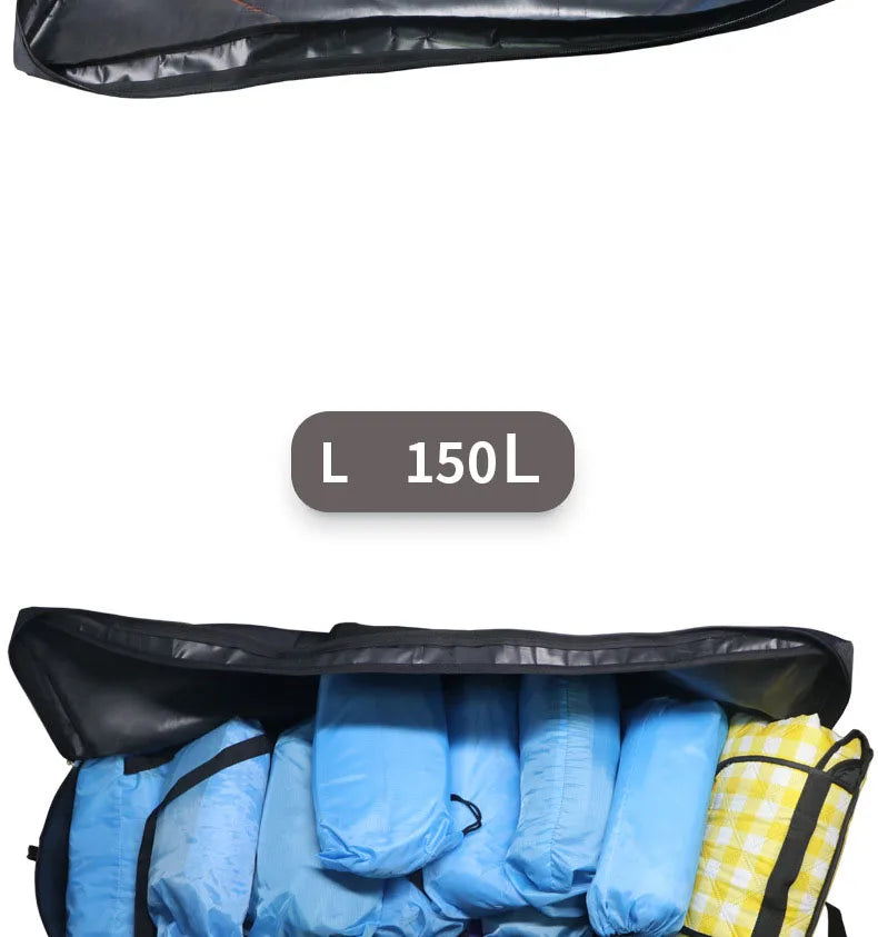 Super Large Capacity Travel Bag Outdoor Camping Backpack Waterproof Handbag 1680D Oxford Cloth Luggage Bag 55L/100L/150L