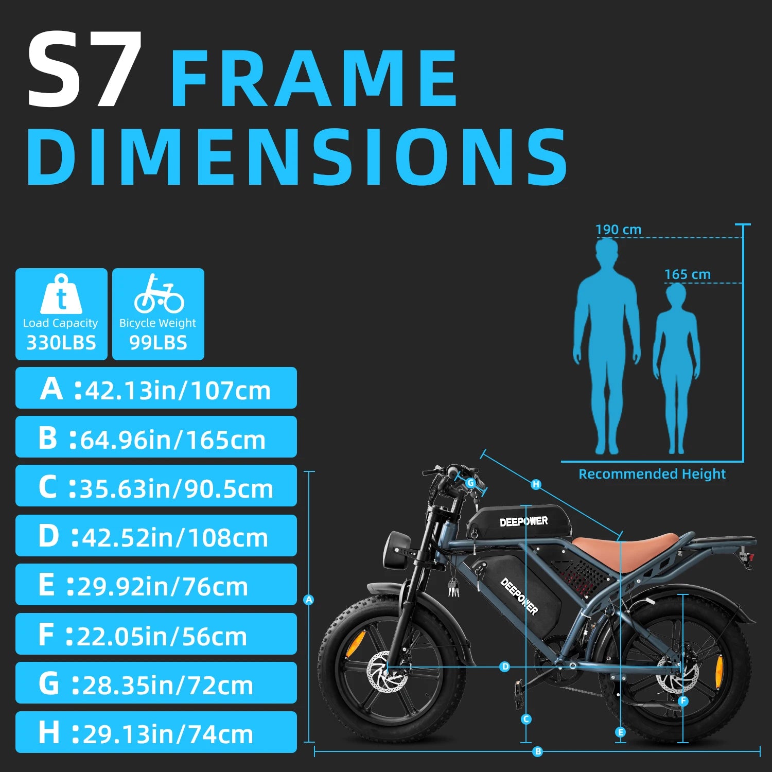 DEEPOWER QS7 Max Electric Bicycle 2000W Brushless Motors MTB E-bike 48V 35AH Lithium Battery Speed 50Km/h Adult Off Road Ebike