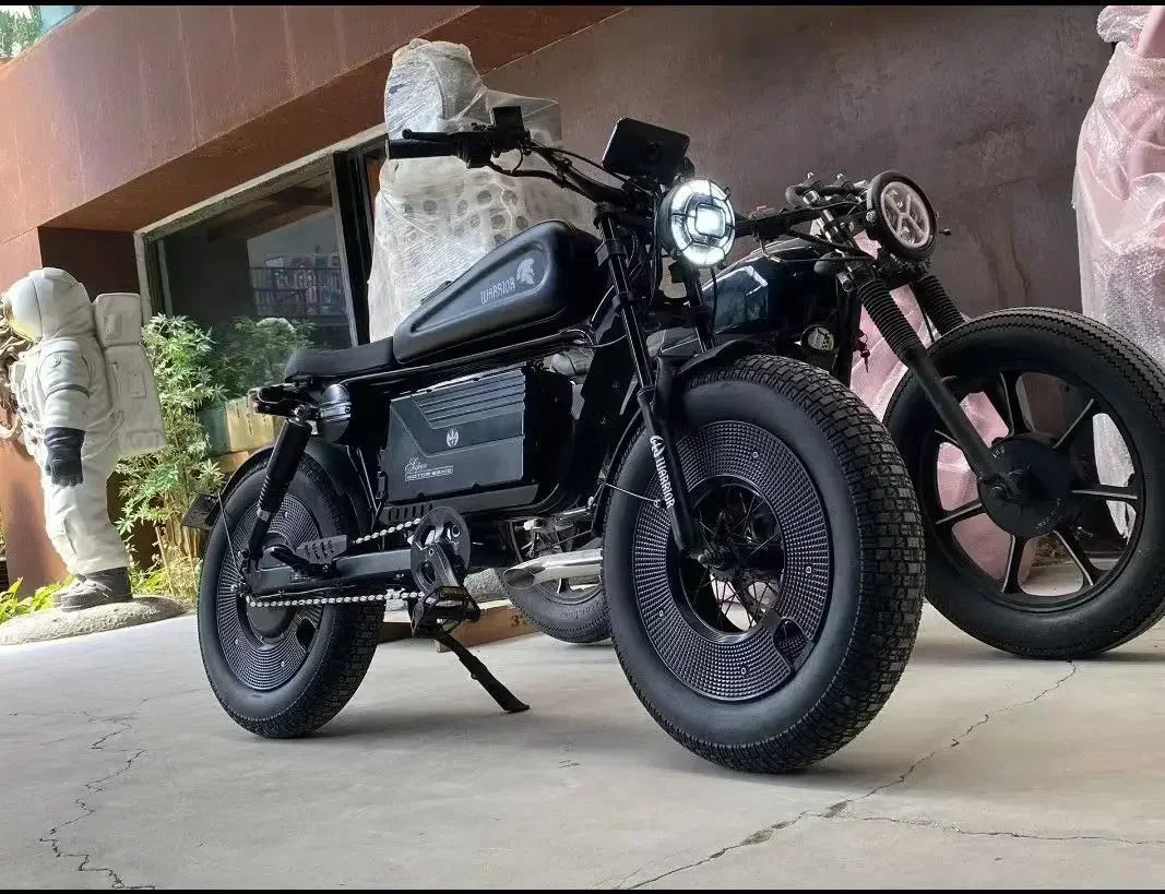 EBIK Black Warrior 3000W Motorcycle 60V 45AH ebike Adult Highway Electric Bike 20-inch Off-Road Fat Tires Suitable for Desert Mo