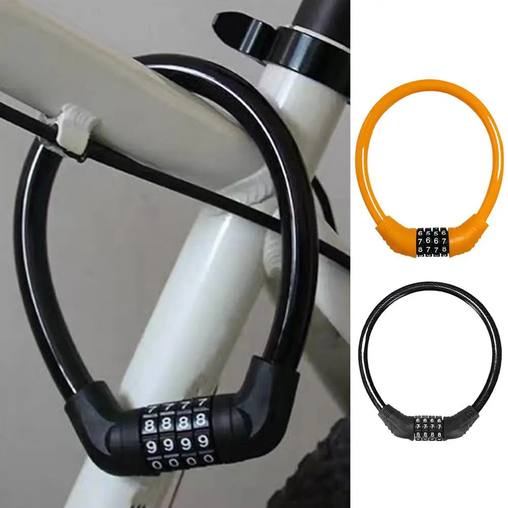 Anti-Theft Bicycle Combination Lock Combination Bikes Lock 4 Digit Heavy Duty Keyless Bicycles Lock For Electric Scooter Bikes