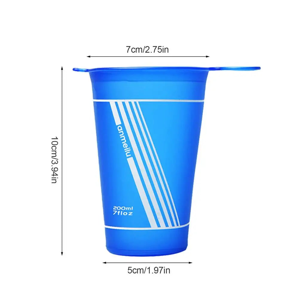 BPA Free Folding Water Bottle for Outdoor Sports, Portable Drinking Mugs, Soft Cup, Cycling, Running, Hiking, 200ml