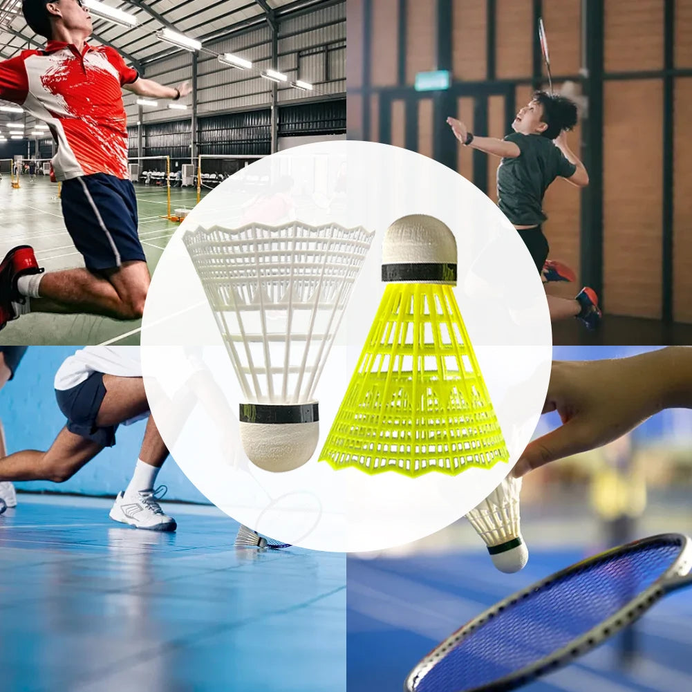 3/6 Pcs High Speed Badminton Birdies Great Stability Badminton Ball Outdoor & Indoor Use Nylon Badminton for Beginner Practice