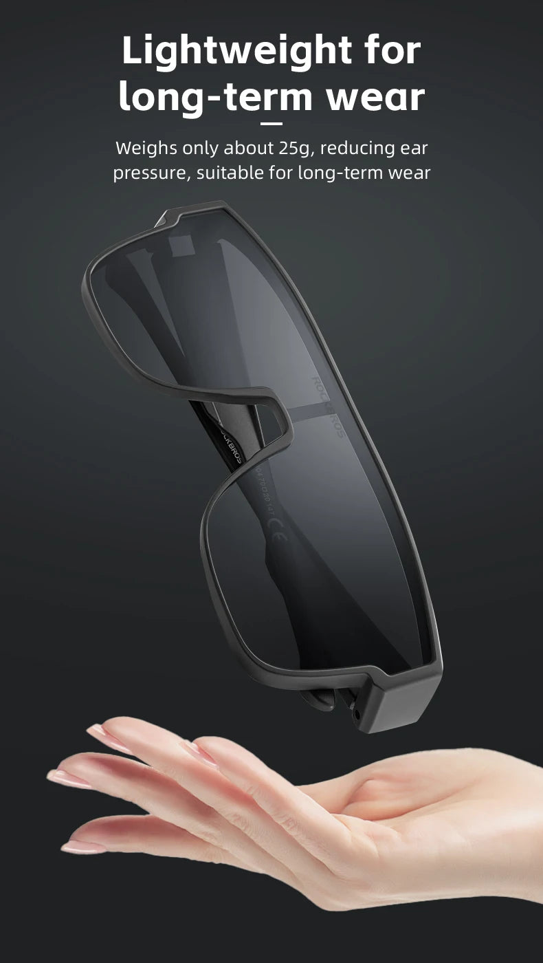 ROCKBROS Polarized Cycling Glasses Lightweight UV400 Sun Protection Myopia Dual Wear Sunglasses Men Women MTB Road Bike Glasses