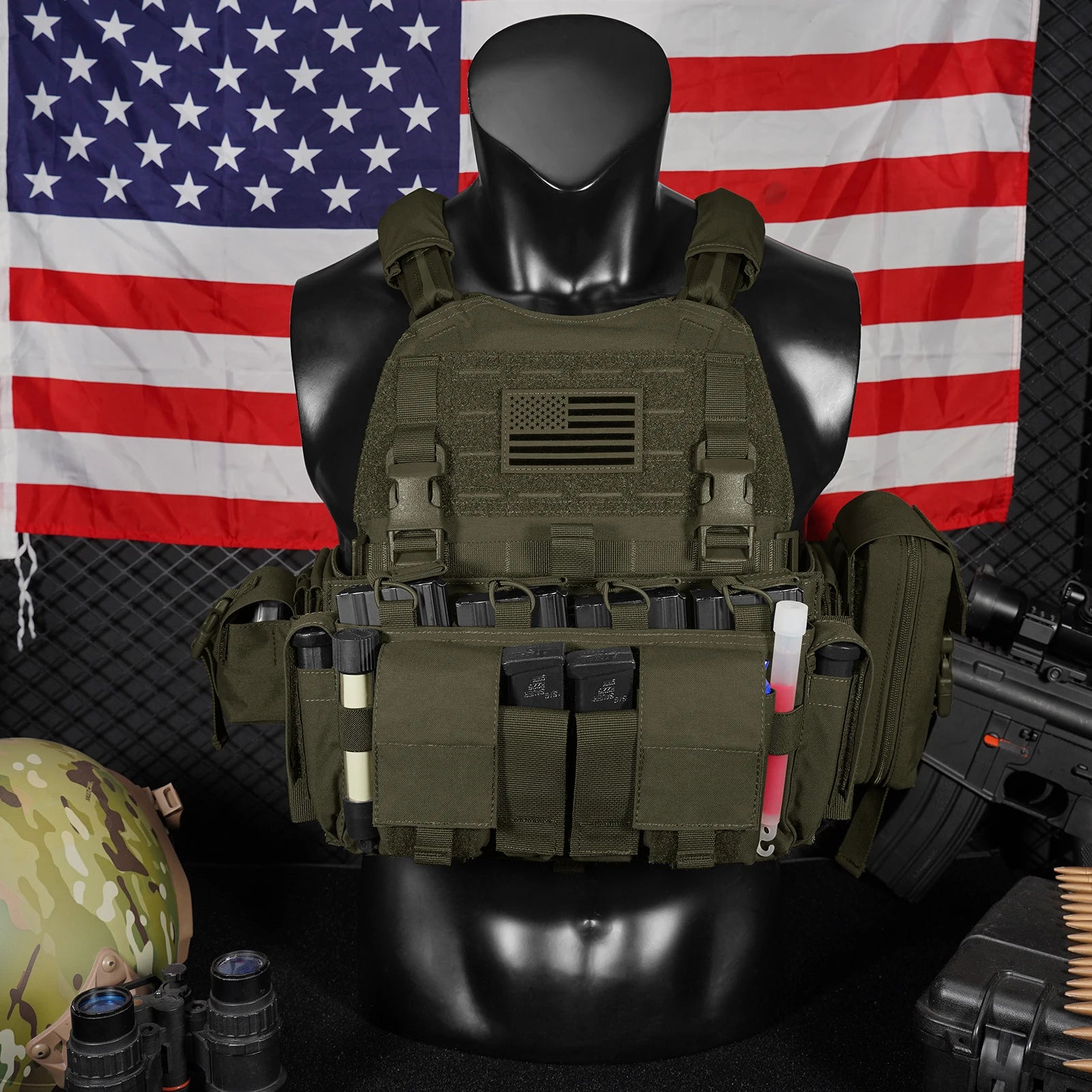 KRYDEX Tactical 5.56 & 9mm Magazine Pouch MF IV Placard For Outdoor Hunting Chest Rig SCARAB Plate Carrier Vest