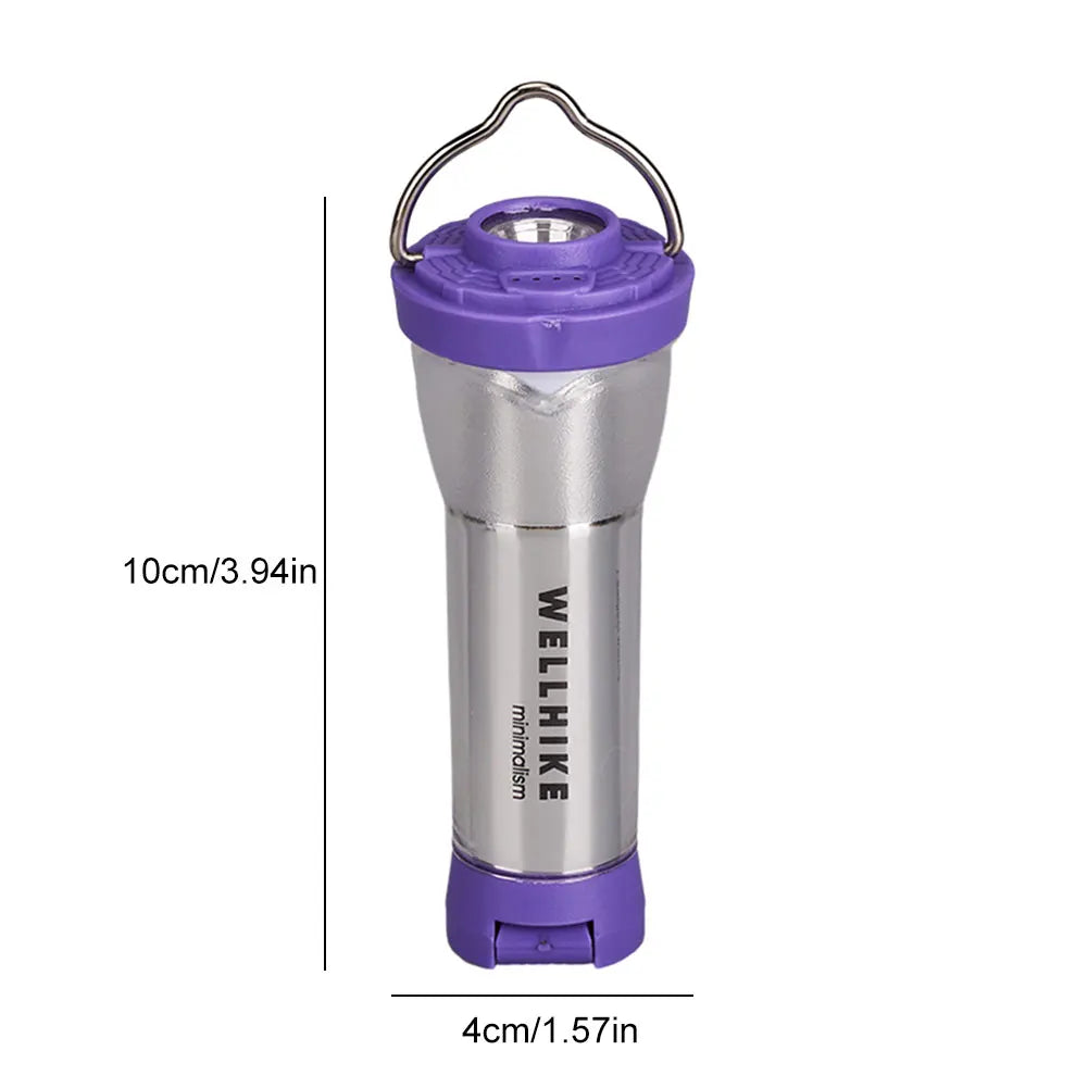 WELLHIKE LED Portable Tent Lamp with Magnetic Base Handheld Emergency Light USB Charging Flashlight for Outdoor Camp Hike Gadget