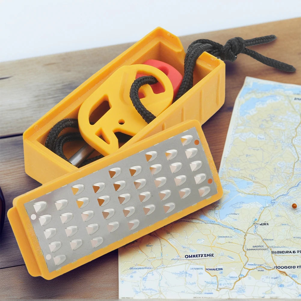 Tinder Maker with Fire Starter Tinder Making Tool Portable Stainless Steel Grater Outdoor Survival Tool for Outdoor Use