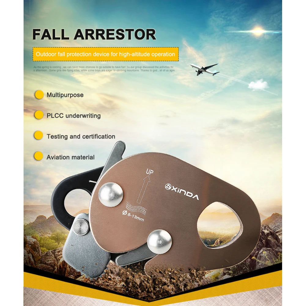 Mountain Rock Climbing Abseiling Device Aluminum Alloy 22KN Rappelling Anti Fall Protective Carabiner Climbing Accessories