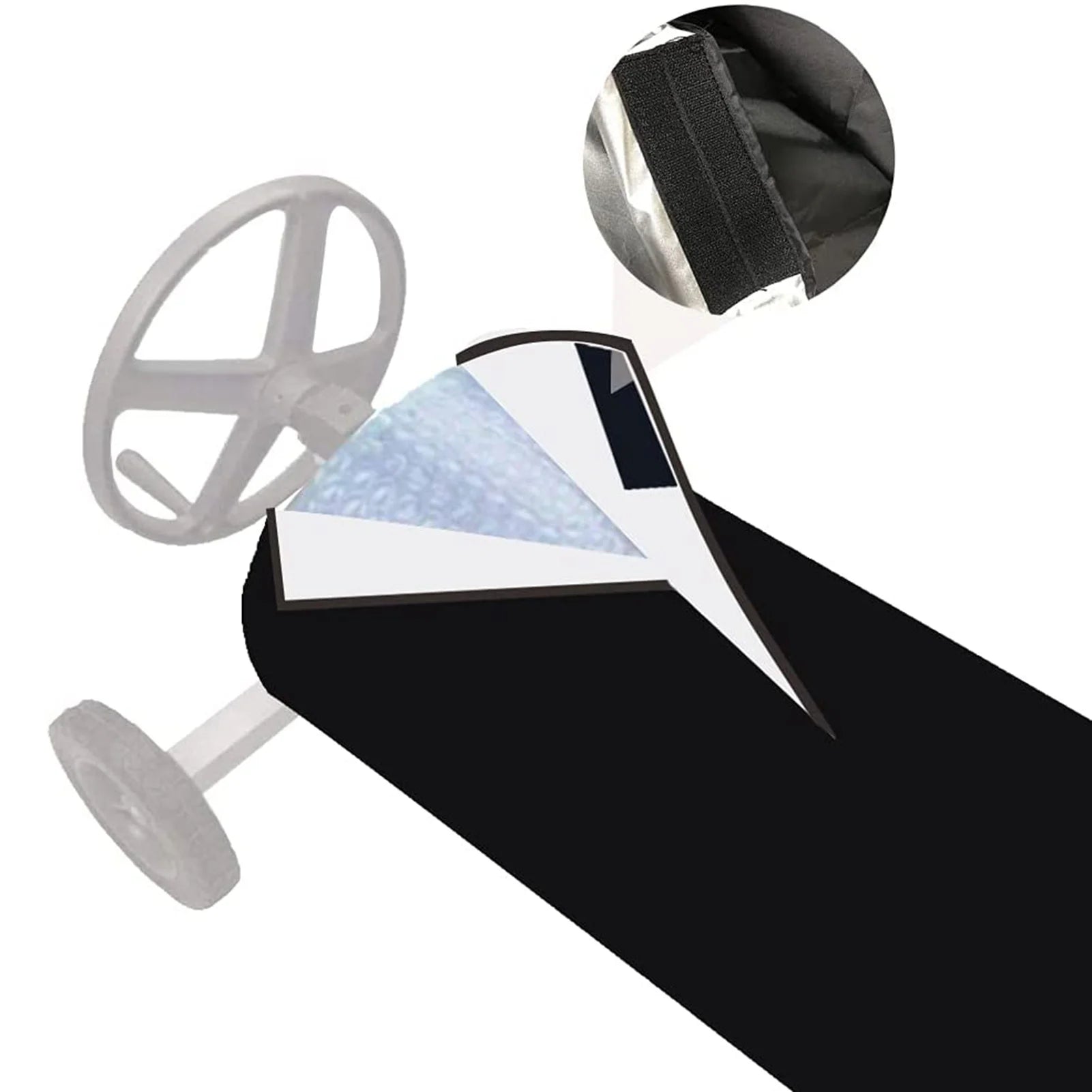 Swimming Pool Cover Solar Blanket Reel Protective Cover Waterproof Sun-screen Cover UV Protective Solar Roller Sun-screen Cover