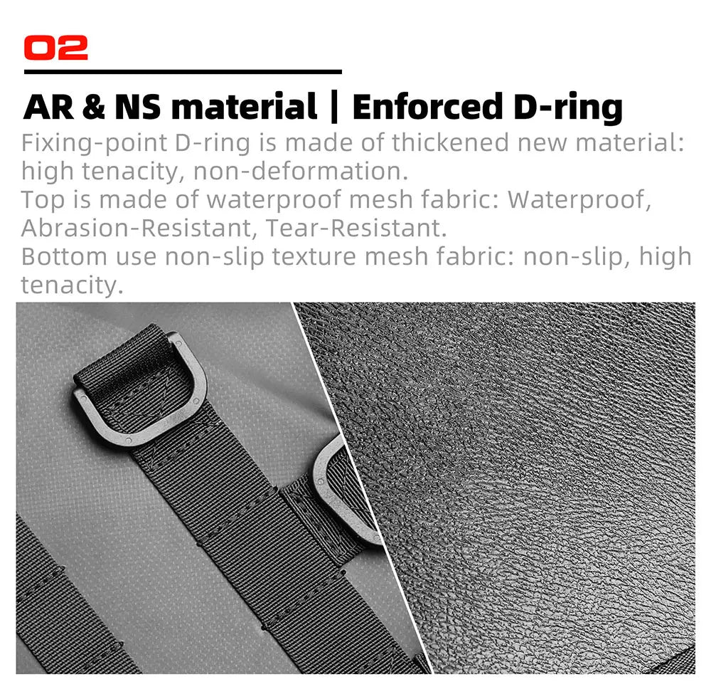 Rhinowalk Motorcycle Side Bag With Base Waterproof 6L/8L/10L/15L Motor Rear Seat Bag Rack Motocross Storage Backpack