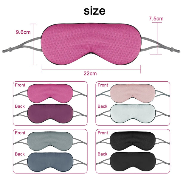 Sleeping Eye Mask Korean Style Warm And Cool Dual Use Adjustable Travel Light Blocking Breathable Eye Cover Blindfold Eye Patch