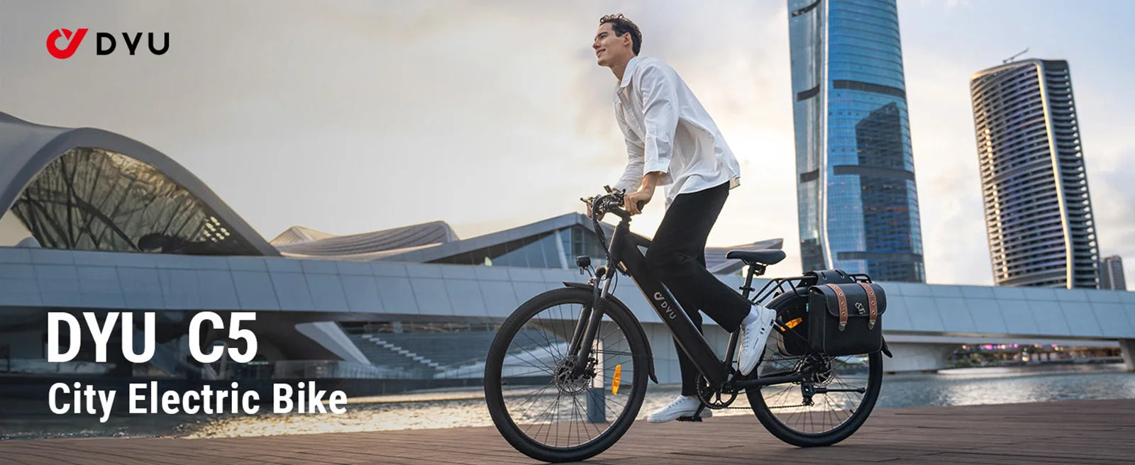 DYU C5 Adult City Electric Bike, Brushless Motor, Built-in Lithium Battery, 350 Inch, 48V, 10Ah, 27.5W