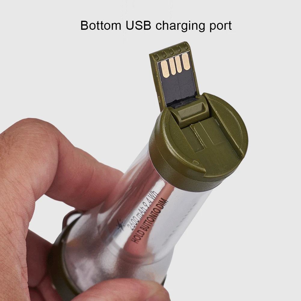 WELLHIKE LED Portable Tent Lamp with Magnetic Base Handheld Emergency Light USB Charging Flashlight for Outdoor Camp Hike Gadget