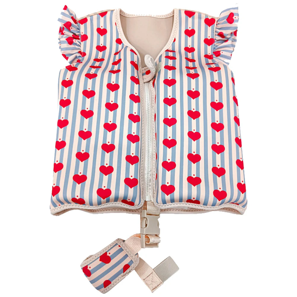 Kids Life Vest Toddlers Swim Vest Cartoon Swimsuit Children Swimming Aid Buoyancy Floatation Jackets Swimming Pool Accessories