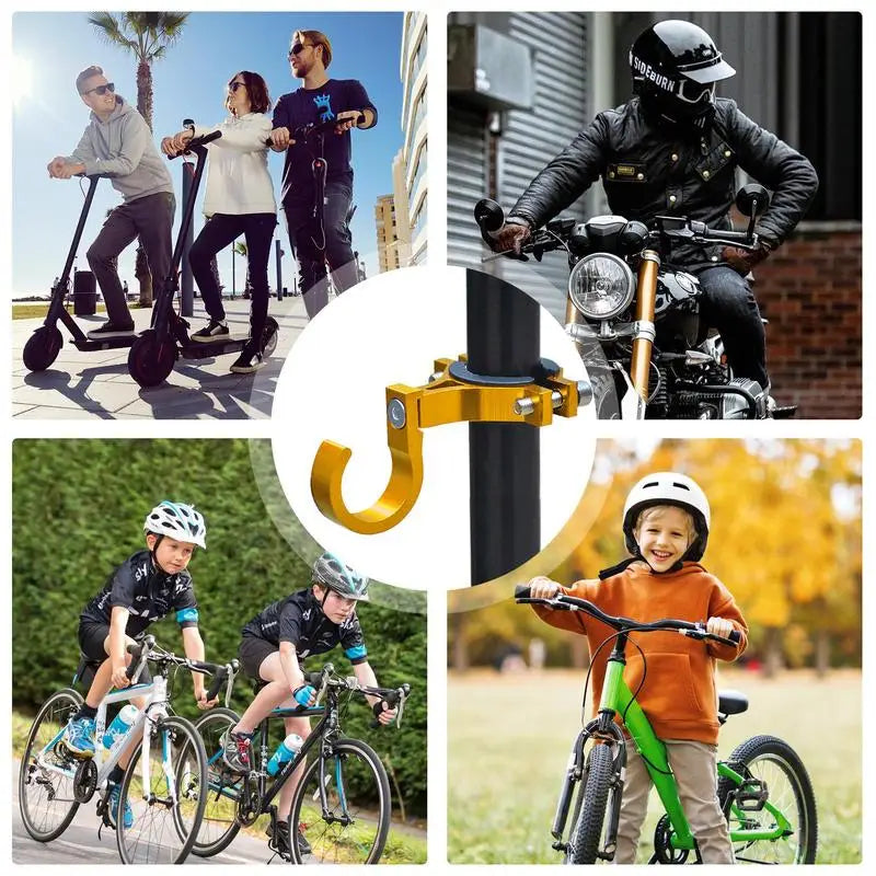 Motorcycle Handlebar Hook Front Storage Hooks For Electric Scooter Handlebar Elegant Hanger Easy Mount Cycling Organization Hook