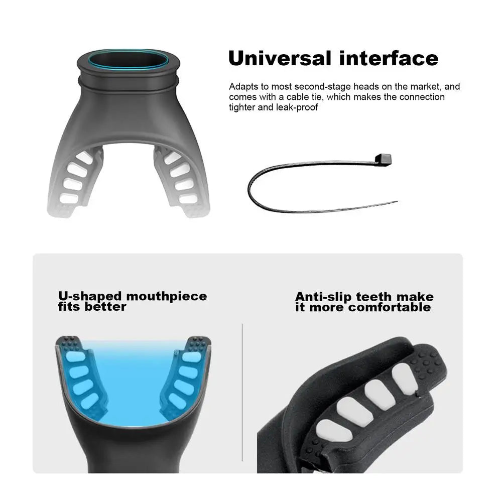 Silicone Snorkel Mouthpiece Comfortable Snorkel Mouthpiece Scuba Accessories Practical Snorkeling Accessorie Replacement
