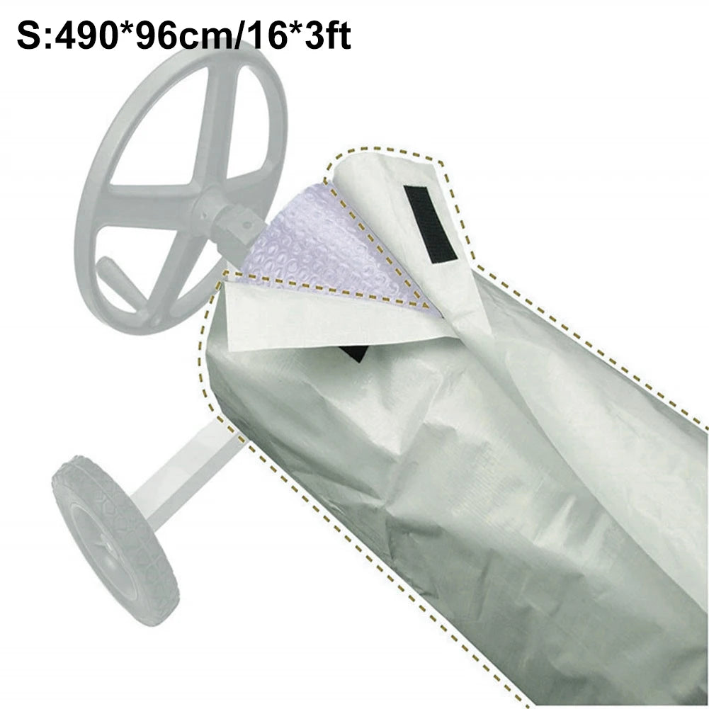 Swimming Pool Cover Solar Blanket Reel Protective Cover Waterproof Sun-screen Cover UV Protective Solar Roller Sun-screen Cover