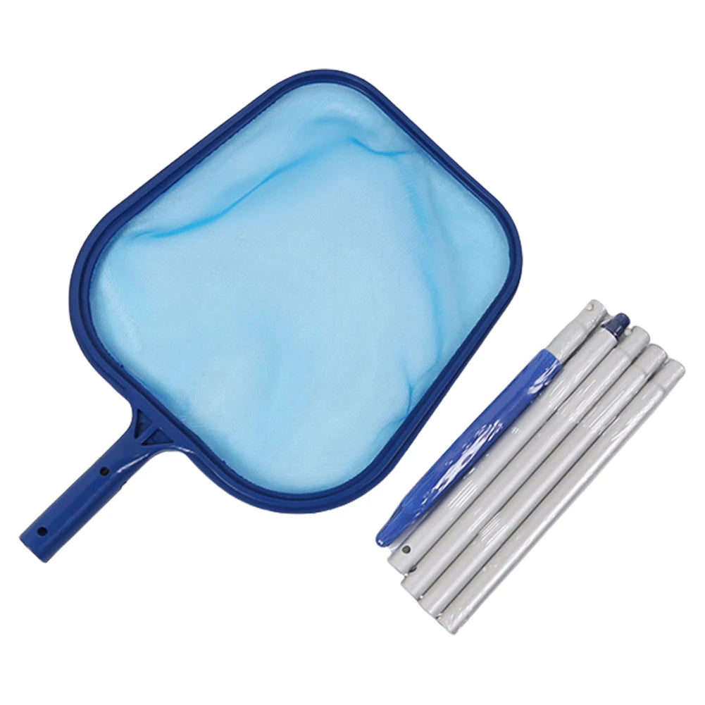 Swimming Pool Leaf Skimmer Net with 5 Sections Aluminum Pole Ultra Fine Mesh Netting Bag Basket for Swimming Pools Spas Hot Tubs