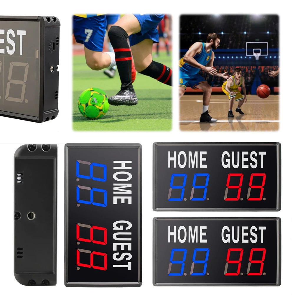 LED Digital Scoreboard Electronic Scoreboard Sores 0-99 Portable Electric Scoreboard for Basketball Ping Pong Baseball