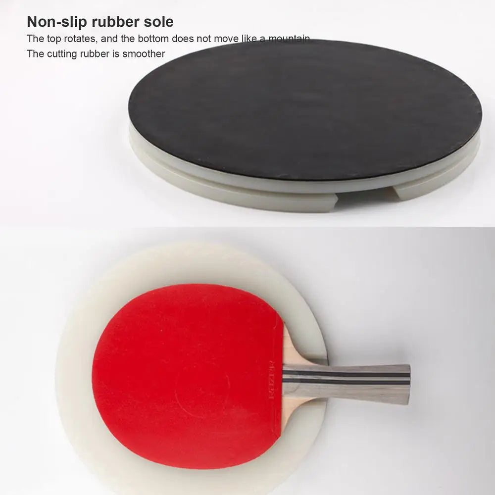 Rubber Cutting Table For Racket Stainless Steel Rubber Table Tennis Cutting Board Racket 360 Degree Rotatable cutting table