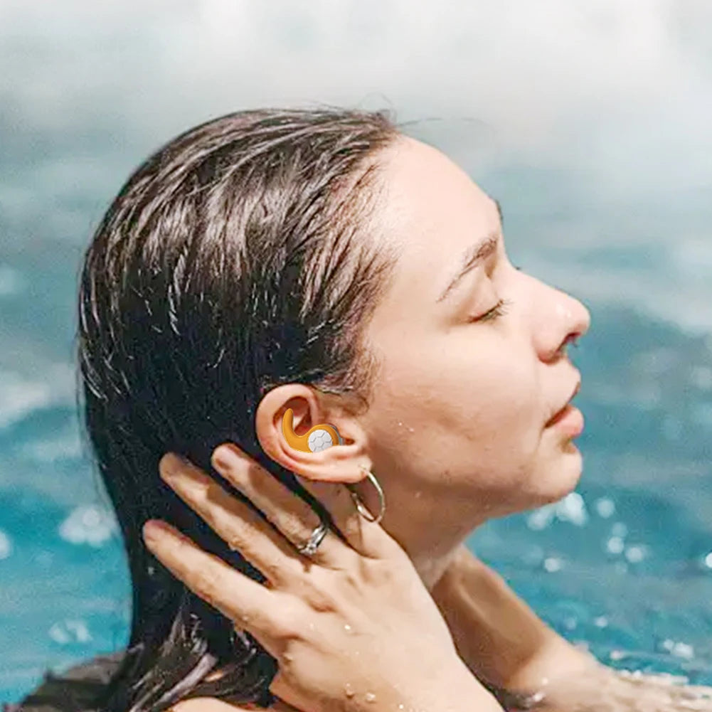 3-Layer Noise Sleeping Ear Plugs Sound Insulation Silicone Ear Protection Earplugs Washable Anti-Noise Earplugs for Showering