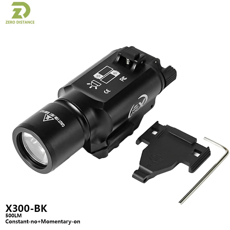 Tactical SF X300 X300U Ultra Metal Flashlight Strobe Scout Light M300C M600C PEQ Airsoft Hunting Weapon Flashlight Fit 20mm Rail
