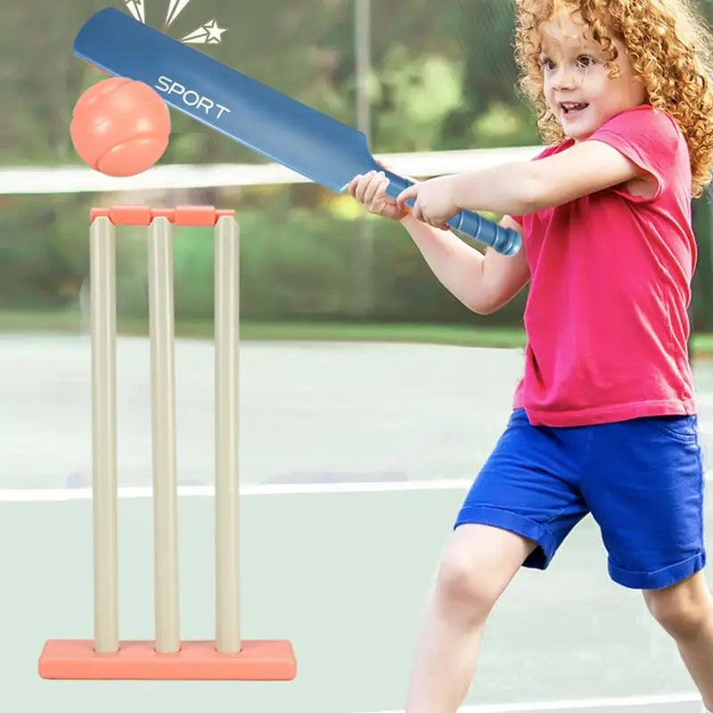 Multifunctional Kids Cricket Set Outdoor Playing Cricket Bat Stump Parent Child Interactive Sports Game For Backyard