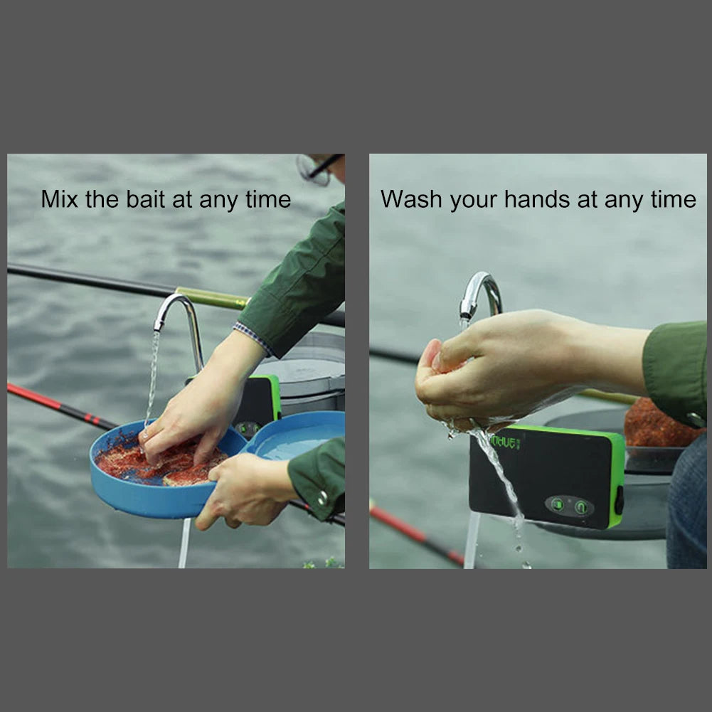 Fish Bucket Oxygen Water Pump with LED Bait Lights Submersible Aeration Device Fishing Oxygenation Air Pump Fishing Accessories