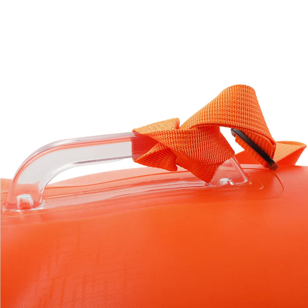 Inflatable Open Swimming Buoy PVC Tow Float Dry Bag Thickened Float Airbag With Strap Double Air Bag With Waist Belt For Sports