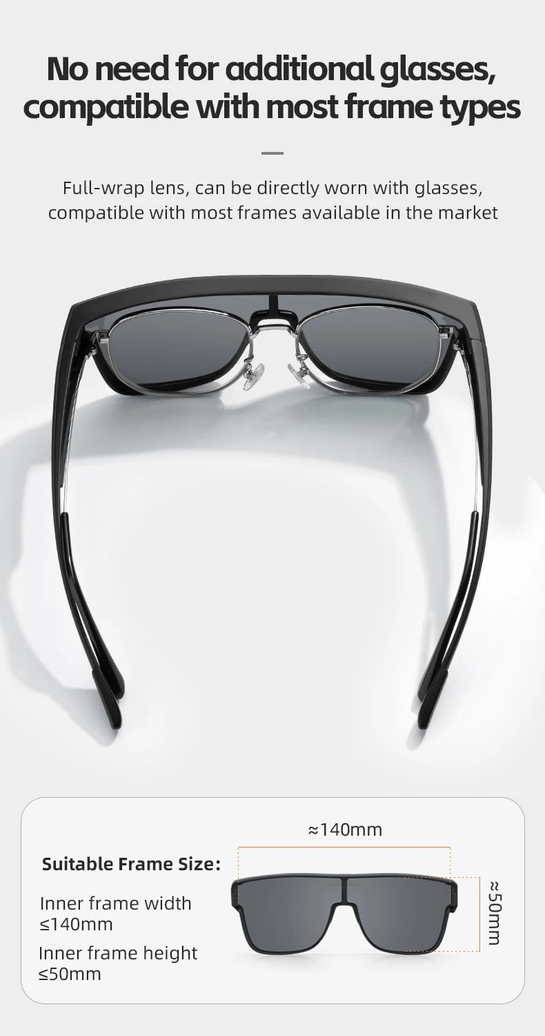 ROCKBROS Polarized Cycling Glasses Lightweight UV400 Sun Protection Myopia Dual Wear Sunglasses Men Women MTB Road Bike Glasses