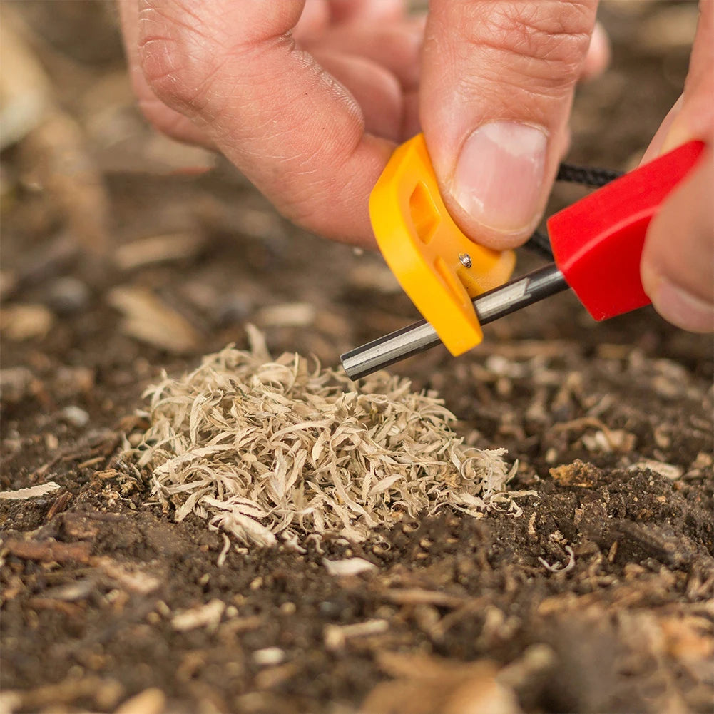 Tinder Maker with Fire Starter Tinder Making Tool Portable Stainless Steel Grater Outdoor Survival Tool for Outdoor Use