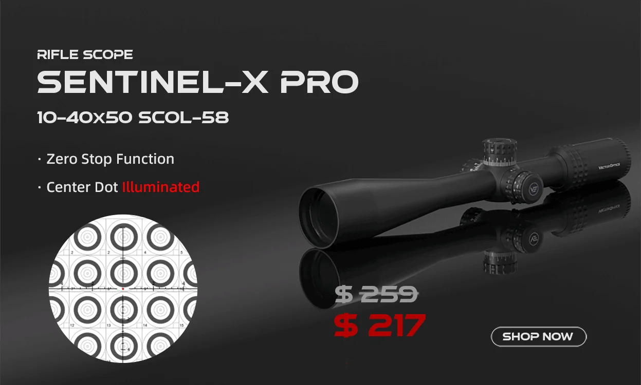 Vector Optics Sentinel 6-24x50 Hunting Riflescope Air Rifle Scope Optical Sight Focus 10 Yards R&G Illumination .223 & Airgun