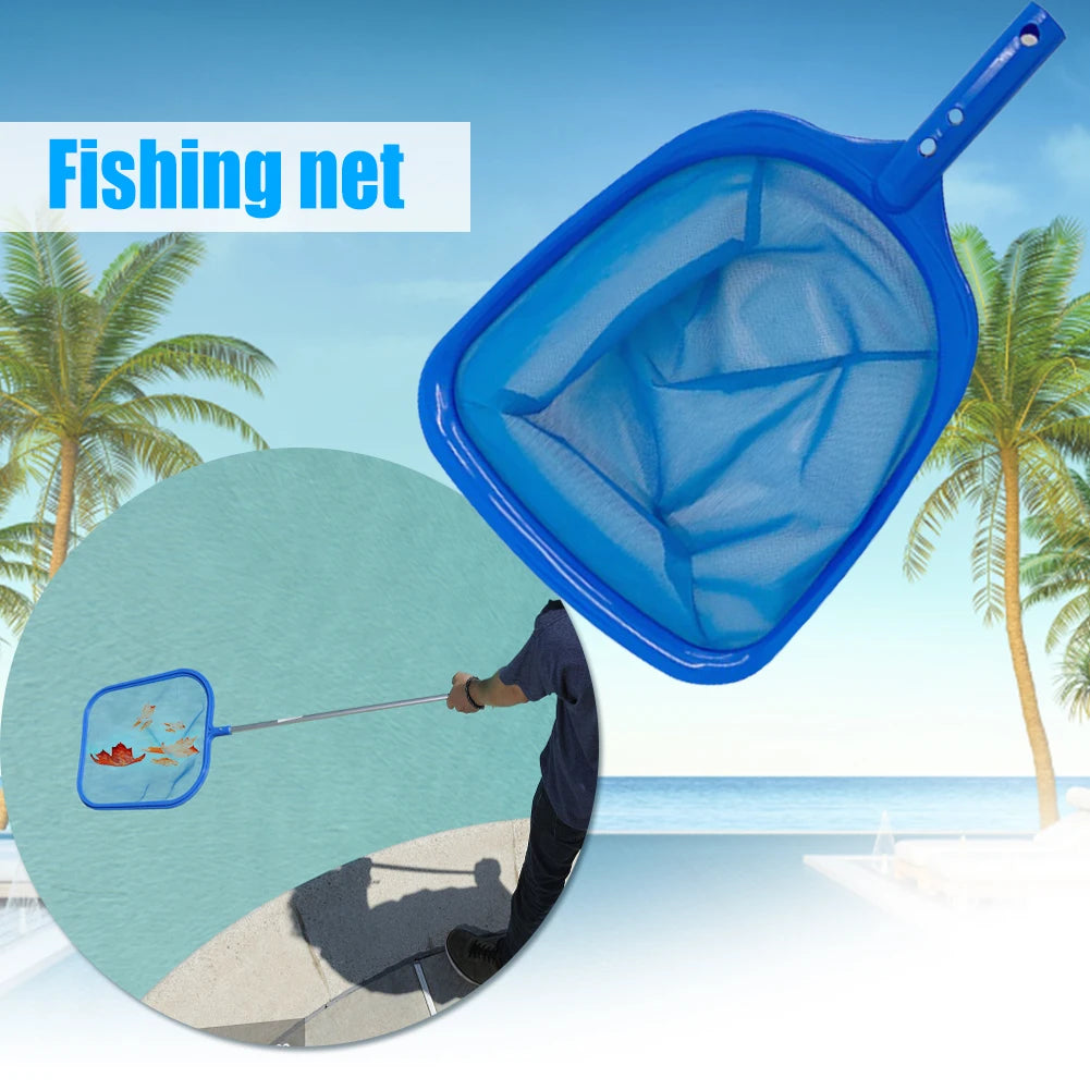 Fish Pond Skimmer Net Telescopic Swimming Pool Net Leaf Skimmer Detachable Lightweight Multifunctional Debris Tools Accessories