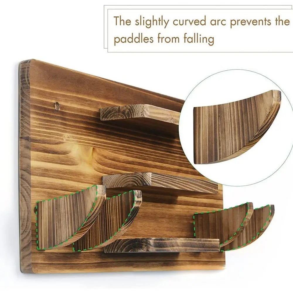 Table Tennis Paddle Holder Large Capacity Wooden Table Tennis Paddle Display Holder Storage Organizer Racket Mount storage Rack