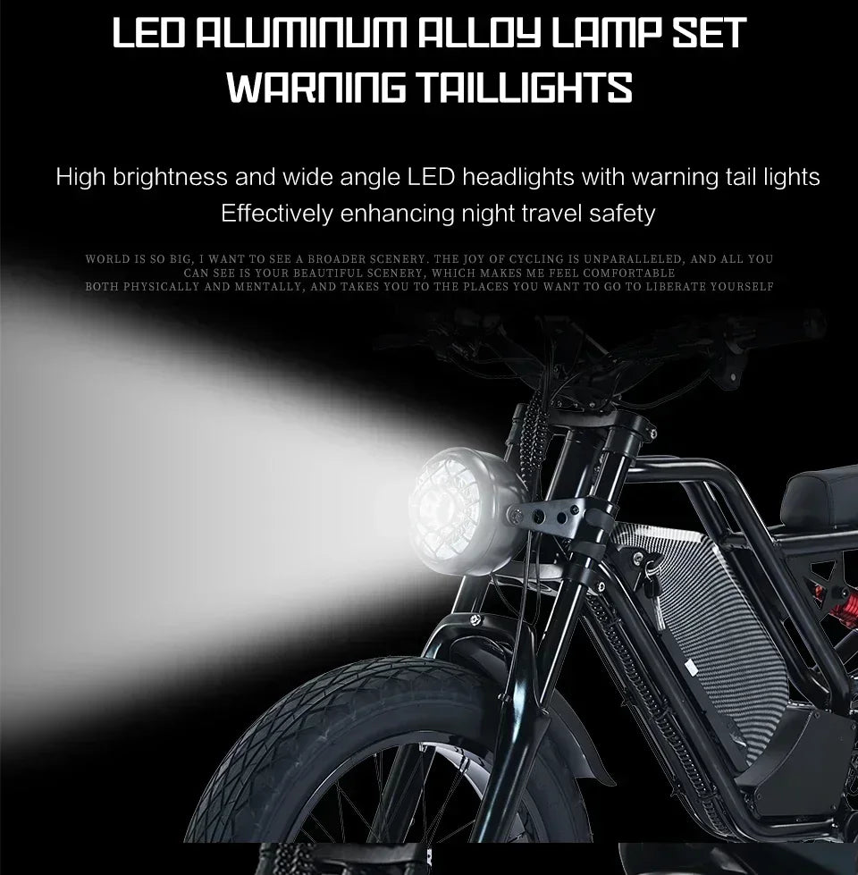 Ebike AKEZ 1500W 48V 18AH Electric Bicycle Full Suspension Removable Battery Fat Tire Hydraulic Brake Adult Electric Bicycle.