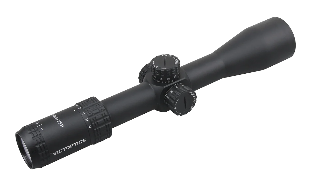 Victoptics S4 4-16x44 FFP SFP Riflescpe FDE with Turret Lock Feature Edge-to-Edge Image hunting tactical MDL Long Eye Relief