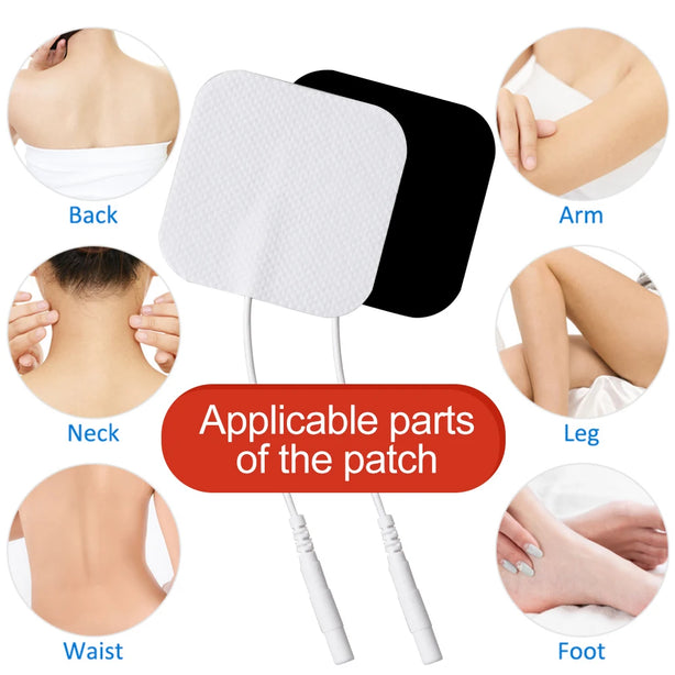5x5cm Self Adhesives Electrostimulation Patches Tens Electrode Pads for EMS Muscle Stimulator Electric Massage Pulse Device
