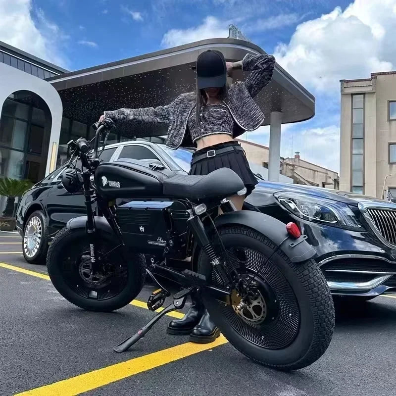 Ebik Black Warrior 3000W Motorbikes 60V 45AH Ebike Adult Road Electric Bicycle 20 inch Off-road Fat Tyre Electric Bike 2000w