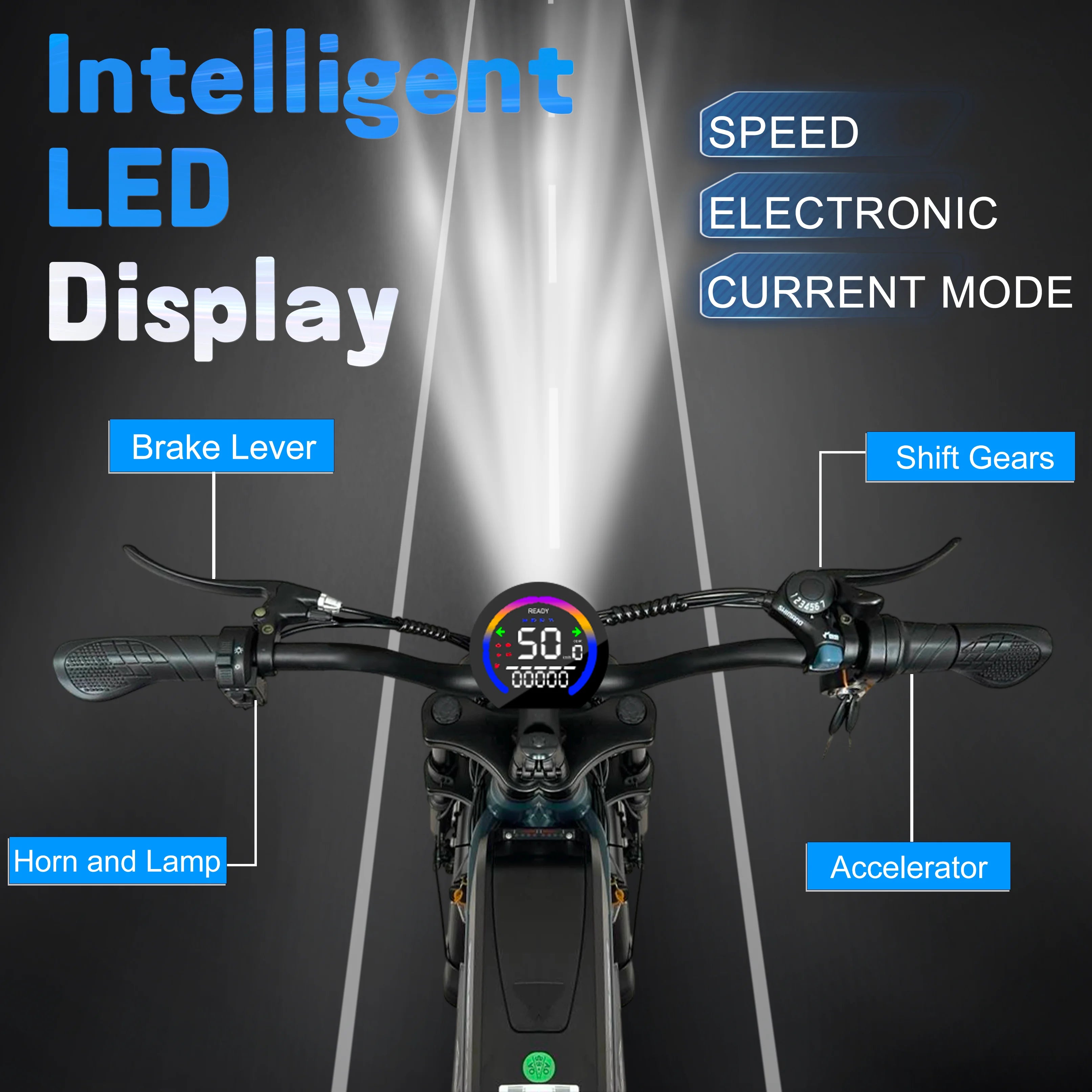 DEEPOWER S7 Off-Road Electric Bike for 1000W Motor Adults Mountain Ebike with 48V 60AH LG Battery All-Terrain Motorcycle Style