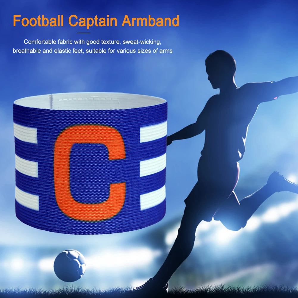 Football Captain Armband with Touch Fastener Leader Competition Armband Soccer Player Captain Group Armband for Football Captain
