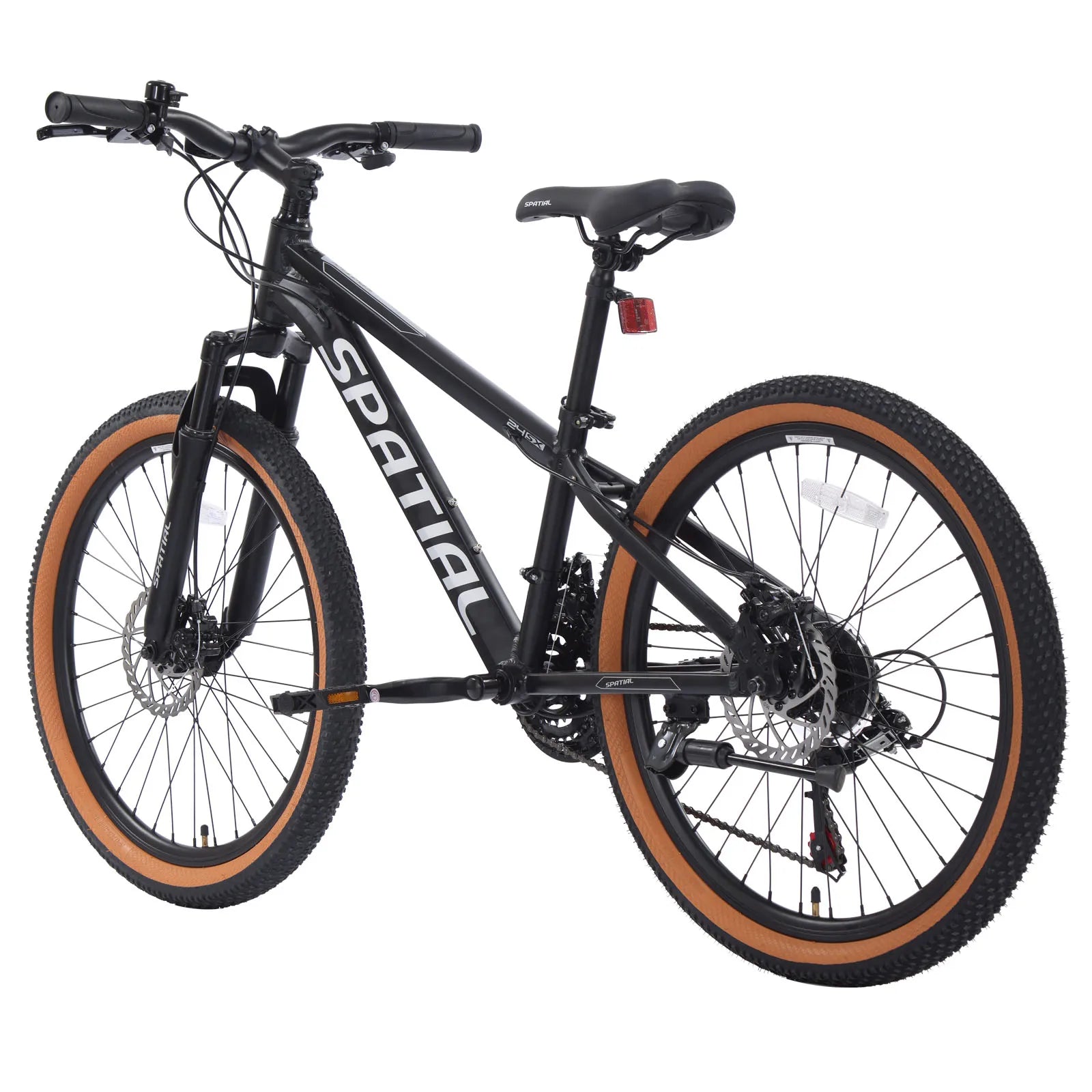 SPATIAL Mountain Bike 24 Inch, 21 Speed Aluminum Frame Lightweight Bike,Dual Disc Brake Bicycle for Teenager