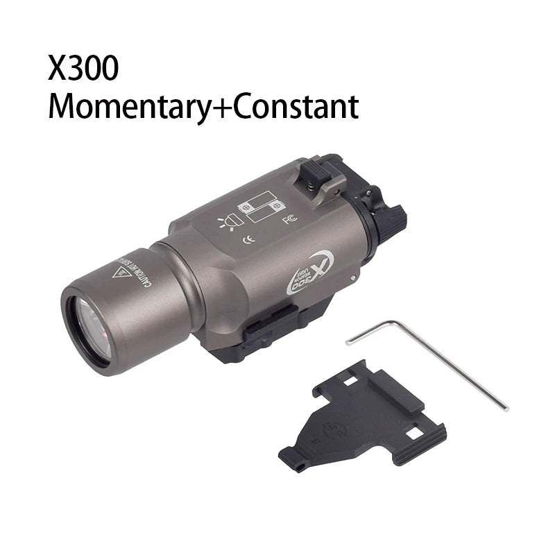 US Warehouse Airsoft SureFire X300/M300/M600 Series Pistol Gun Flashlight 20mm Rail Hunting Ar 15 Accessories Tactical Gear