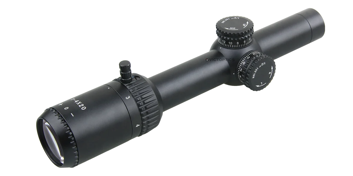 VictOptics 1-4x20 SFP Riflescope | Mil & Ranging Reticle | Fully Multi Coated | 25.4MM 1