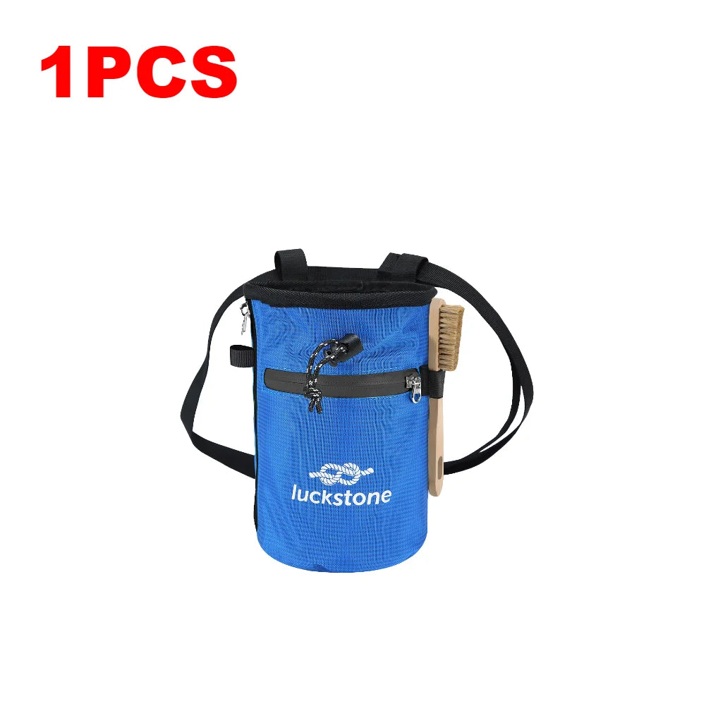 Waterproof Chalk Bag Bucket With Chalk Brush Climbing Pockets Bouldering Brush Rock Climbing Brush Chalk Climbing Accessories