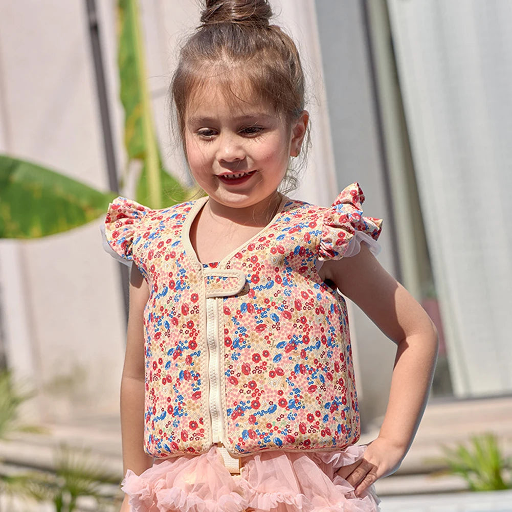 Kids Life Vest Toddlers Swim Vest Cartoon Swimsuit Children Swimming Aid Buoyancy Floatation Jackets Swimming Pool Accessories