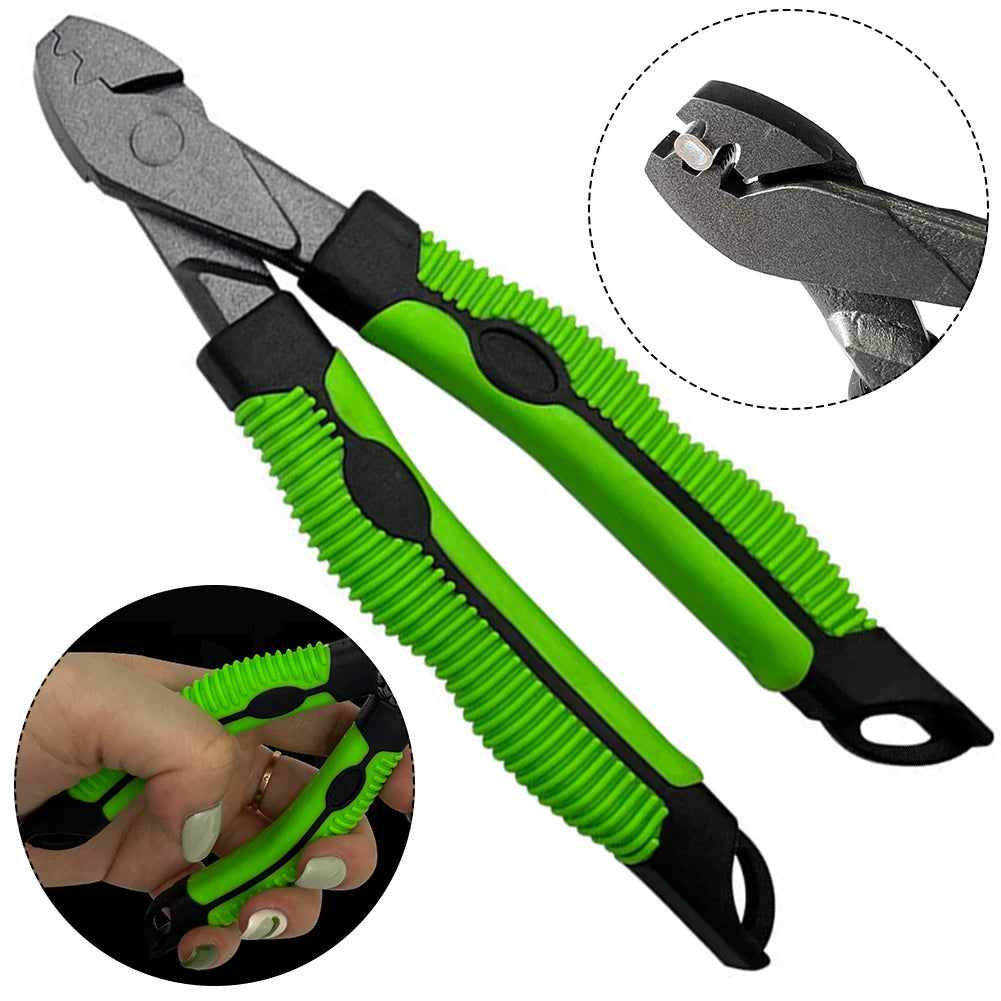 Fishing Crimpers Tool Crimp Sleeves Kit with Single /Double Barrel Ferrule Wire Rope Swager Crimper Fishing Line Tackle Tools