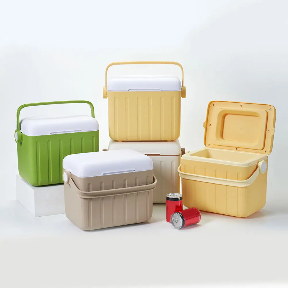 5/6L Portable Outdoor Incubator Large Capacity Food Storage Box Cooler Ice Bottle Cooler Mini Fridge Camping Refrigerator