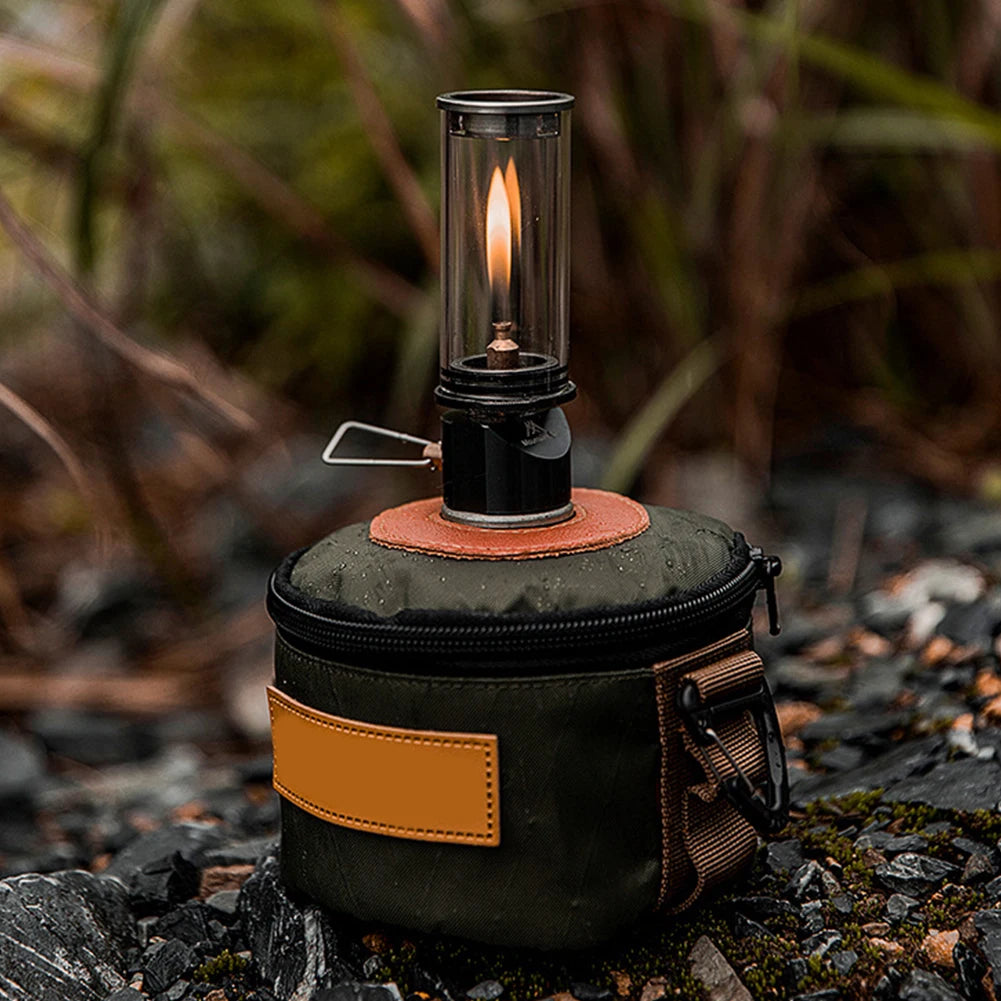 Candlelight Lamp Outdoor Use for Camping Fishing Picnic Tent Lighting Equipment Camping Lamp Windproof Gas Candle Light