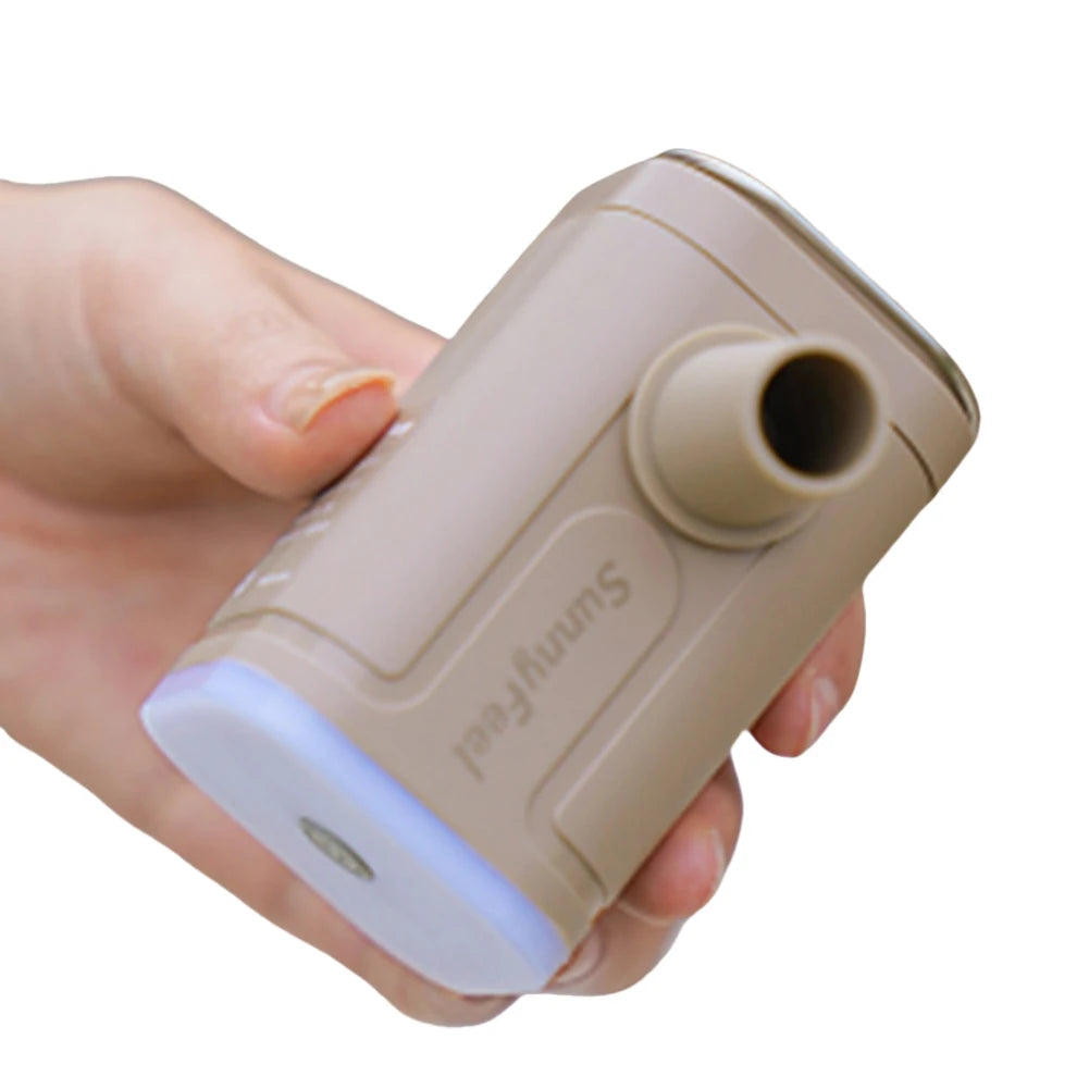 Electric Air Pump Air Mattress Pump USB Rechargeable Quick-Fill Inflator Pump with Camping Light with 5 Nozzles for Pool Floats