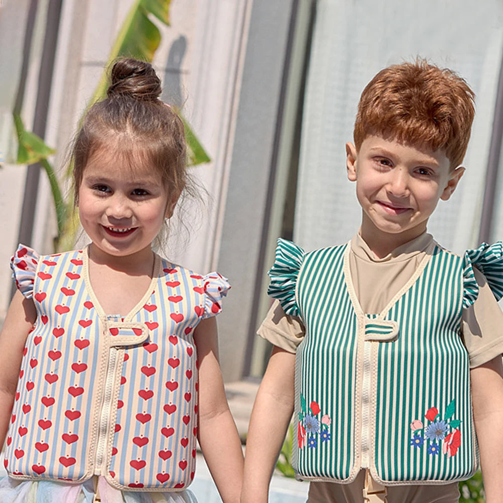 Kids Life Vest Toddlers Swim Vest Cartoon Swimsuit Children Swimming Aid Buoyancy Floatation Jackets Swimming Pool Accessories