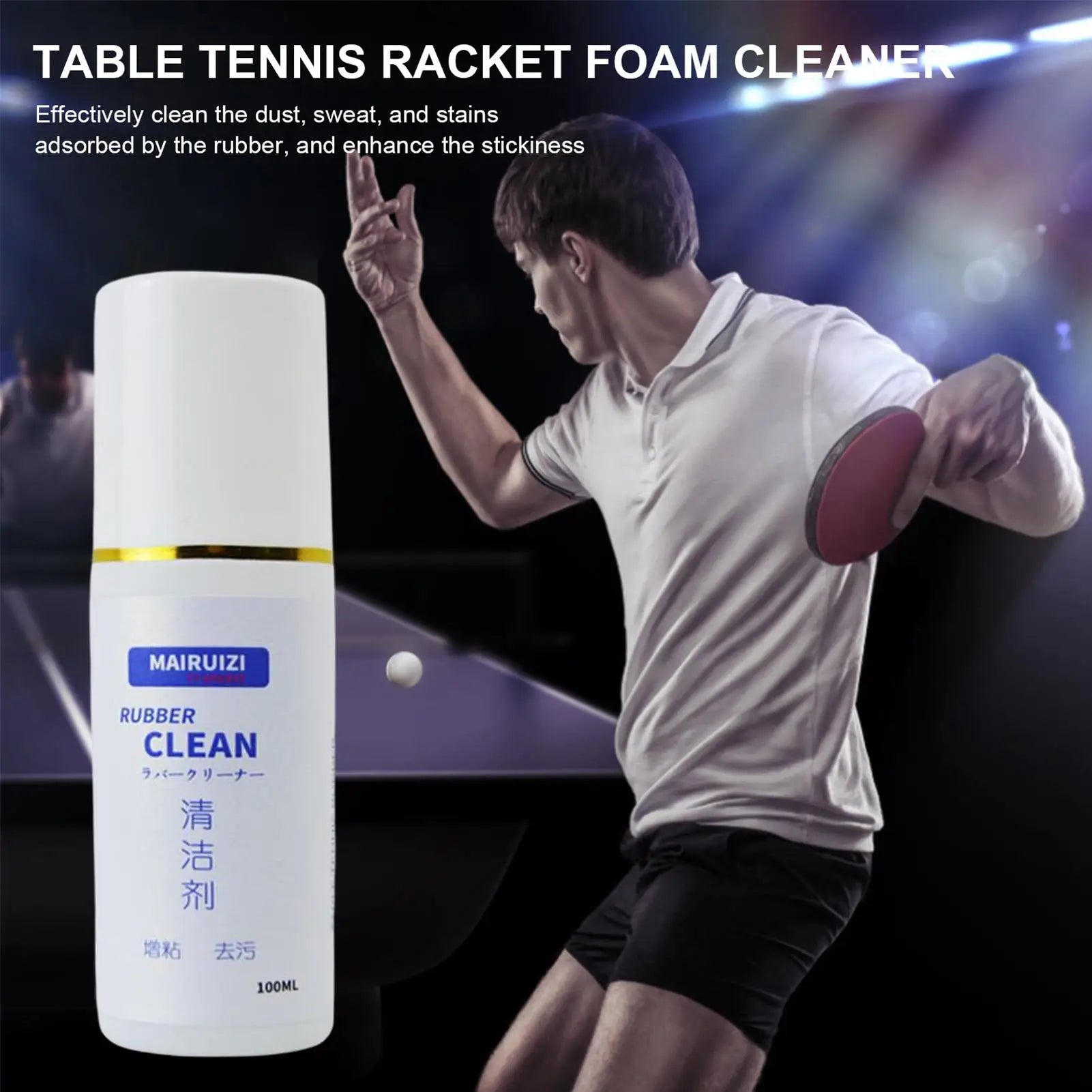 Table Tennis Rubber Cleaner Table Tennis Rubber Cleaning Spray Cleaning Spray Bottle For Table Tennis Cleaning 100ml Bottle